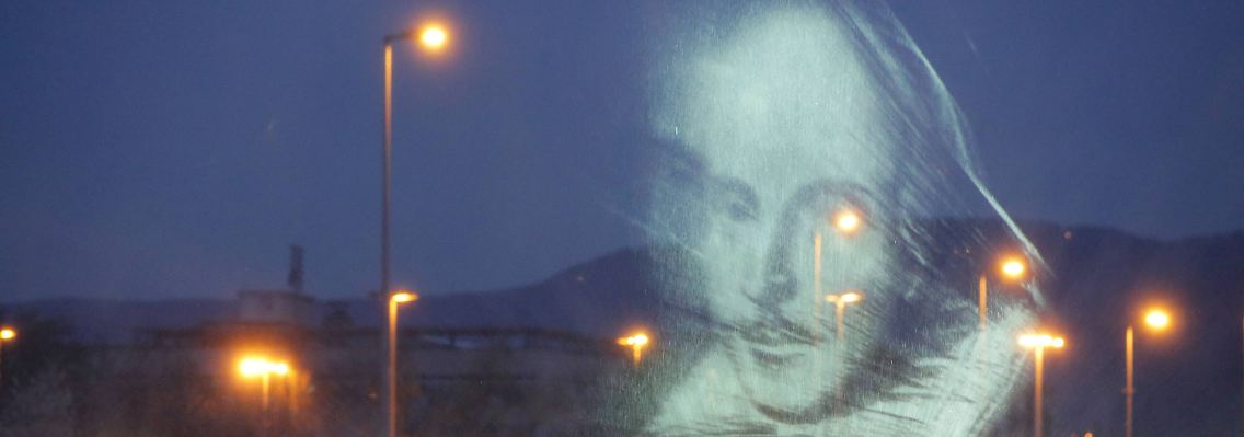 Im kroatischen Zagreb erinnert eine 3D Lichtshow an William Shakespeare.