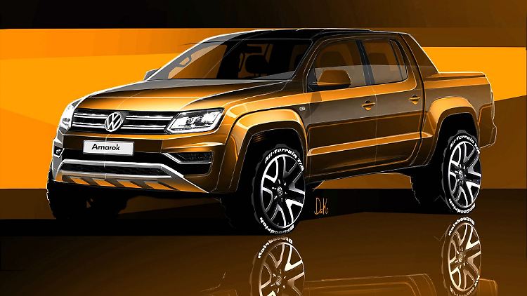 Der neue Amarok greift die aktuelle Optik von Tiguan und Touareg auf.