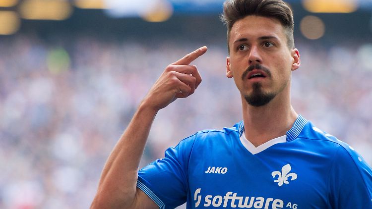 Beim Toreschießen funktioniert der Kopfeinsatz bei Darmstadts Sandro Wagner prächtig.