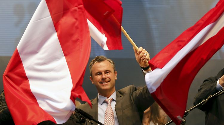 FPÖ-Kandidat Norbert Hofer bei einem seiner letzten Wahlkampfauftritte.