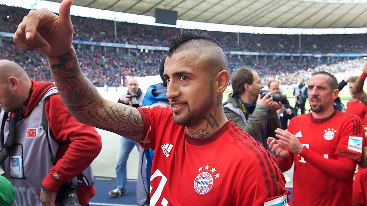 Der Matchwinner bei Bayern: Arturo Vidal schießt für die Bayern sein siebtes Saisontor.