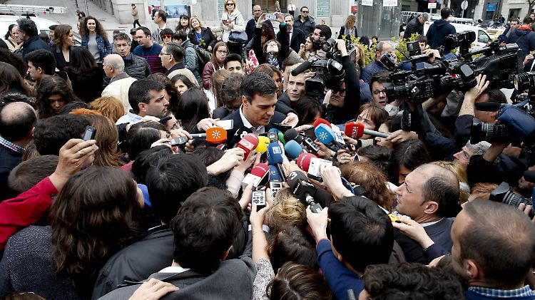 Im Fokus der Medien: PSOE-Chef Pedro Sánchez will neuer Ministerpräsident werden.