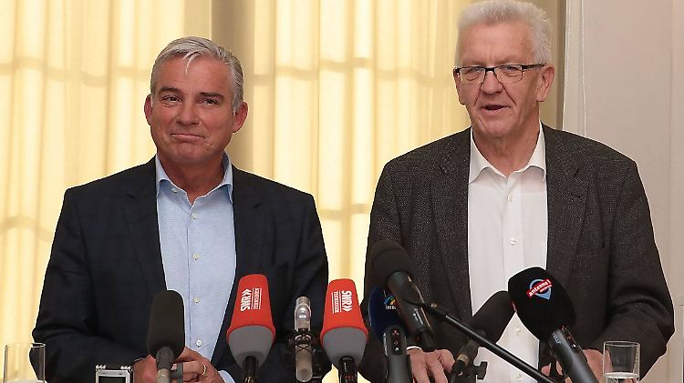 CDU-Verhandlungsführer Thomas Strobl und Winfried Kretschmann haben sich in den wesentlichen Fragen des neuen Bündnisses geeinigt.