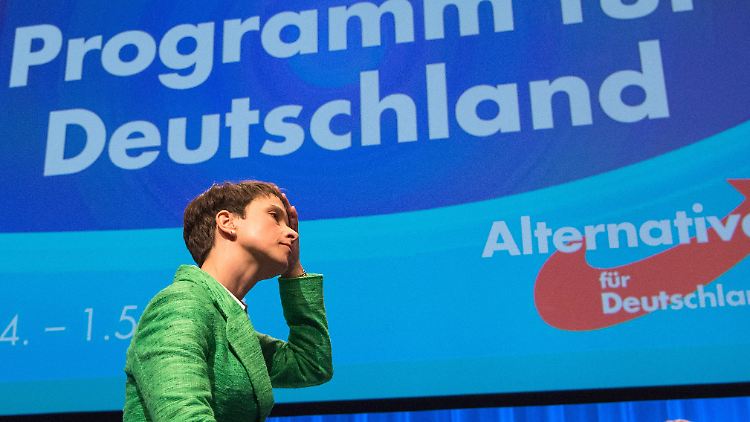 Die Parteivorsitzende Frauke Petry auf dem Parteitag in Stuttgart.