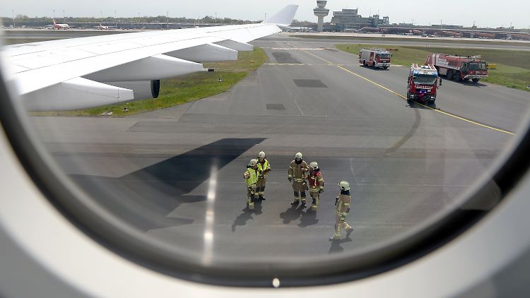Das Regierungsflugzeug musste hier beim Start notbremsen.