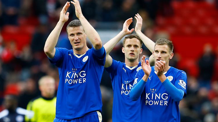 Robert Huth und Leicester City konnten sich bei Manchester United nicht aus eigener Kraft krönen.