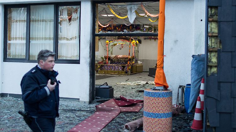 Bei dem Anschlag auf das Gebetshaus von Sikhs in Essen waren drei Menschen verletzt worden.