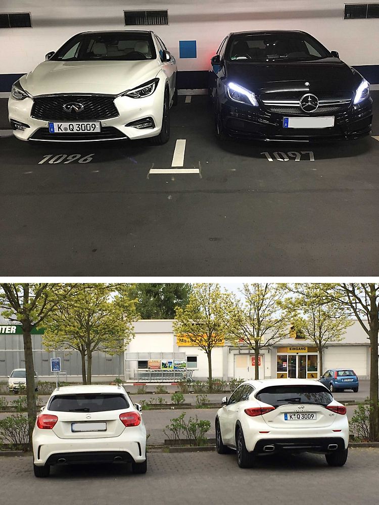 Betrachtet man den Q30 und die A-Klasse im Alltag, dann wird der Unterschied deutlich.