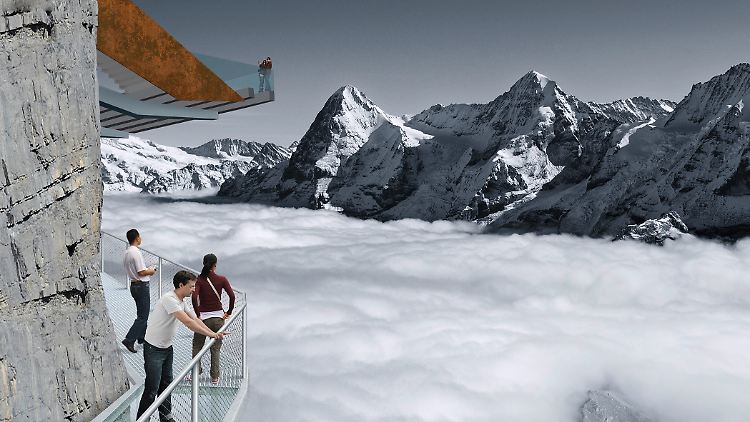 Wenn der "Thrill Walk" fertiggestellt ist, kann man diesen Ausblick genießen.
