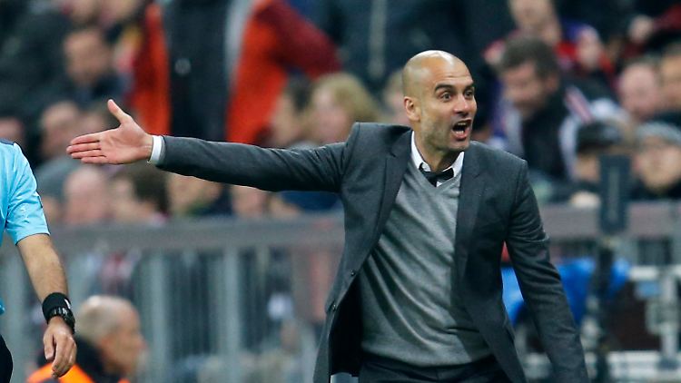 Schon während des Spiels war Josep Guardiola mächtig unter Strom.