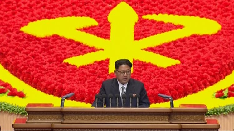 Kim verzichtete auf dem Parteikongress auf martialische Auftritte.