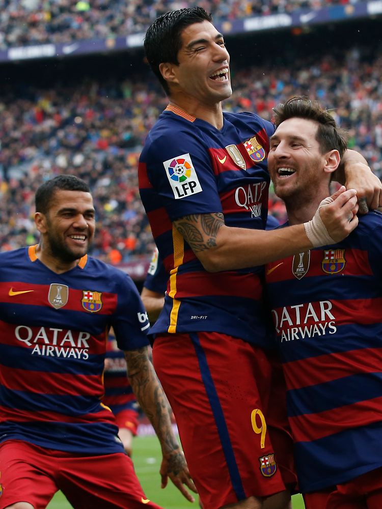 Die Barça-Offensive um Lionel Messi und Luis Suárez zeigt sich im Saisonendspurt wieder treffsicher.