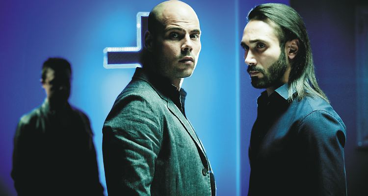 Leihen der Serien-Mafia ihr Gesicht: Marco D'Amore (Mitte) und Marco Palvetti (r.).