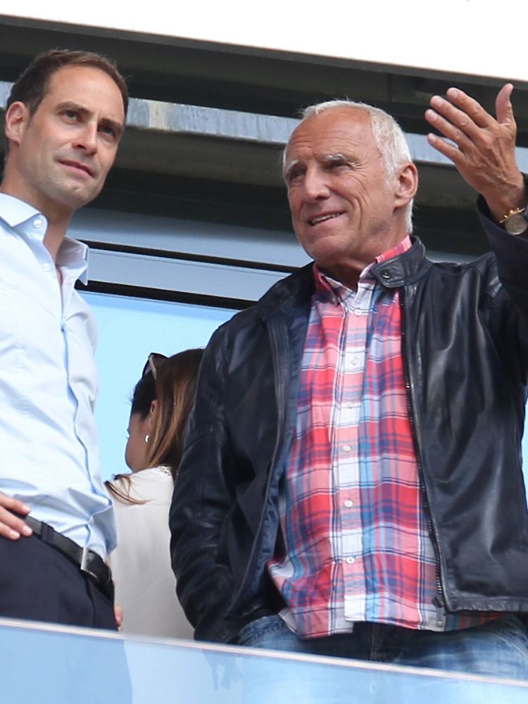 "Happy und überglücklich": Dietrich Mateschitz, rechts, und Oliver Mintzlaff.