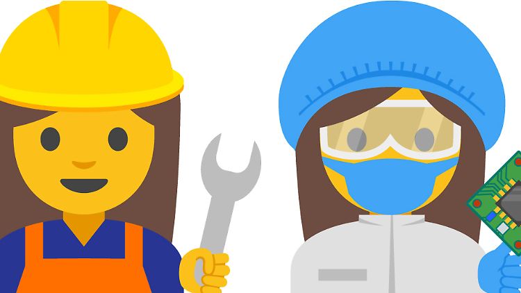 So stellen sich die Googler zwei der neuen Emojis vor.