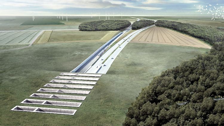 So soll der Fehmernbelttunnel einmal auf deutscher Seite aussehen, wenn er fertig ist.