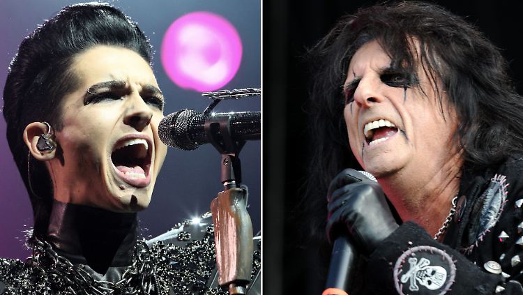 Vater und Sohn? Alice Cooper (r.) und Bill Kaulitz.