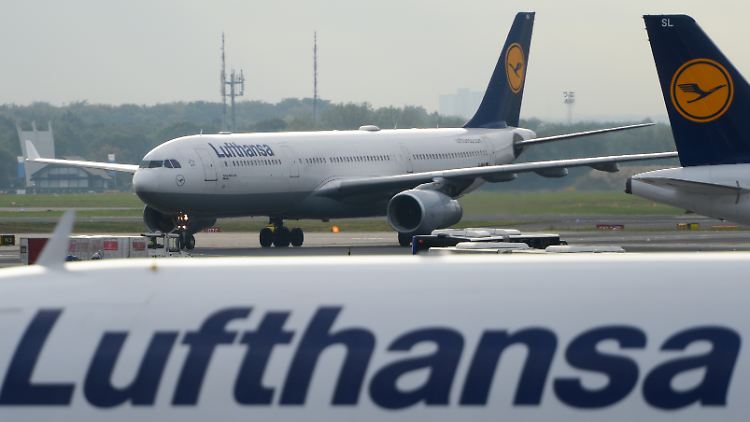 Ein Lufthansa-Airbus, hier in Frankfurt.