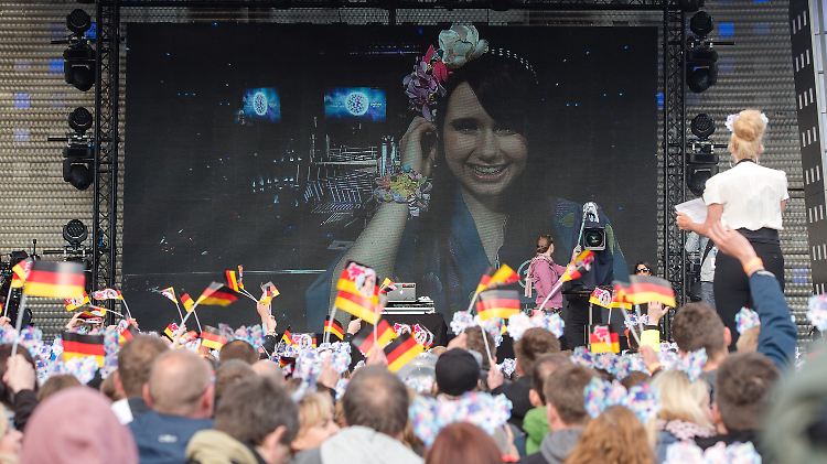 Beim Public Viewing in Hamburg.