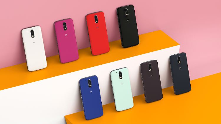Das Moto G4 kommt in vielen Farbvarianten.