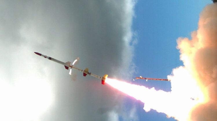 Eine Rakete des Hifire-Programms bei einem vorhergegangenen Test auf Hawaii.