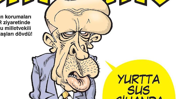 Der türkische Präsident Recep Tayyip Erdogan auf dem Cover des Satiremagazins "Girgir": Es erschien, nachdem Leibwächter Erdogans Demonstranten geschlagen hatten.
