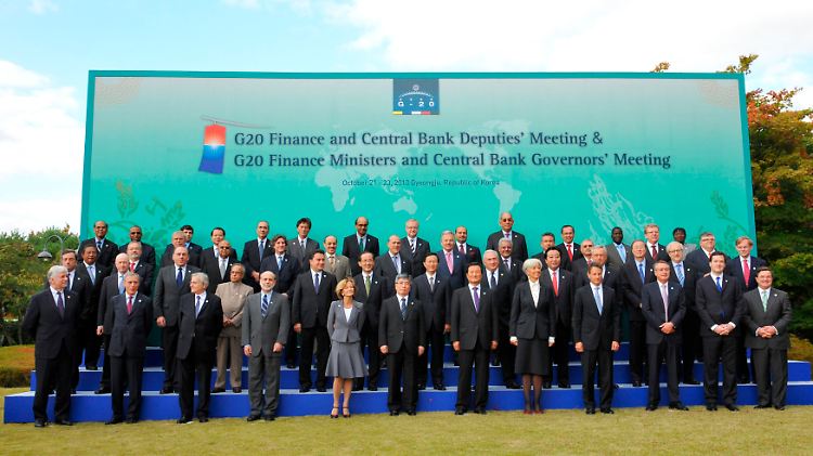 Gruppenbild der Teilnehmer des G20-Treffens in Südkorea: Viele Köpfe, die sich überraschend einig wurden.