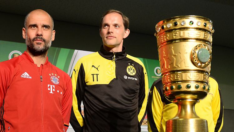 Bayern-Coach Josep Guardiola, BVB-Trainer Thomas Tuchel, der DFB-Pokal - und Marcel Schmelzer.