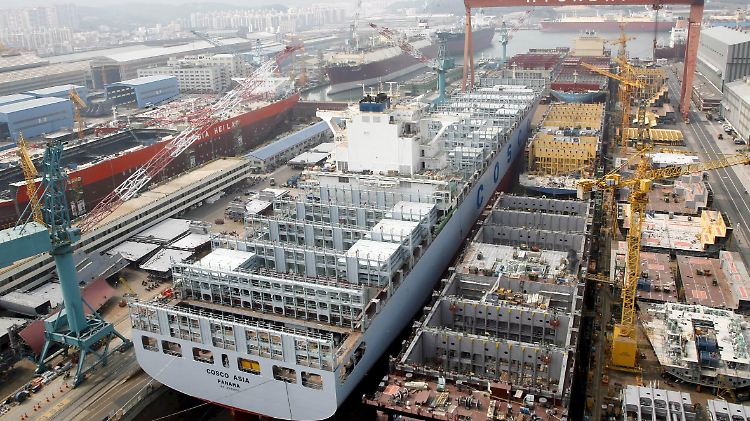 In Südkorea steht es besonders schlecht um den Schiffbau.