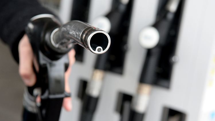 An einer Tankstelle in Tübingen.