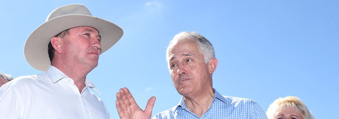 Barnaby Joyce (l.) mit Premierminister Malcolm Turnbull