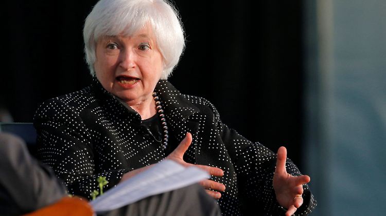 Janet Yellen bei ihrem Vortrag am Radcliffe Institute for Advanced Studies der Harvard University.