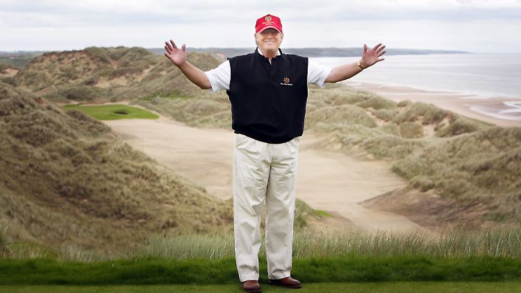 Heimatgefühle: Donald Trump in Aberdeenshire 2011.