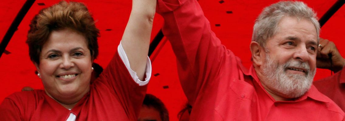 Dilma Rousseff ist die Favoritin des scheidenden Staatschefs Lula. (v.l.)