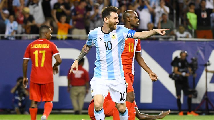 Ein Superstar bei der Arbeit: Lionel Messi.