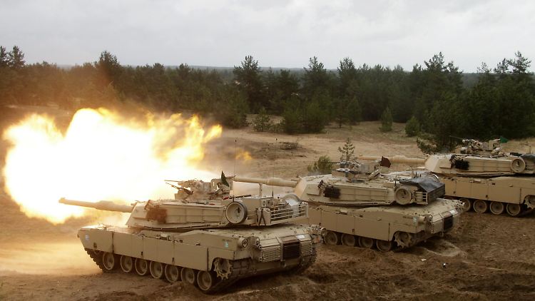 US-Panzer bei einer Nato-Übung in Lettland im vergangenen Sommer. 