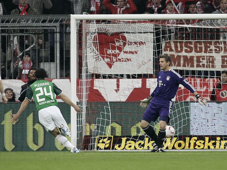 Nach nicht einmal zwei Minuten führte Bremen schon in München - die Führung hatte keinen Bestand.