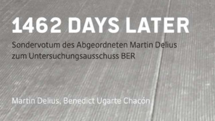 Das Deckblatt vom Sondervotum von Martin Delius, Chef des Untersuchungsausschusses.