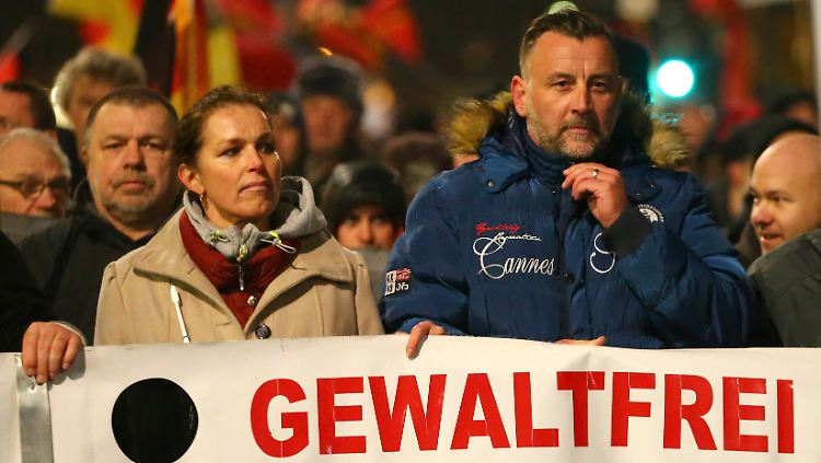 Zwei an der Spitze sind einer zu viel: Tatjana Festerling und Lutz Bachmann.