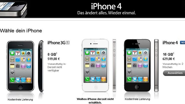 Auf diesen Anblick haben iPhone-Fans lange warten müssen: Der Apple-Store bietet das iPhone vertragsfrei an.