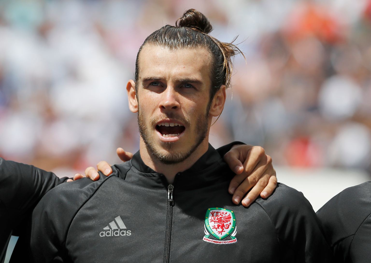 Dies ist Gareth Bale, vielleicht der beste britische Spieler im Profifußball. Er spielt bei Real Madrid.