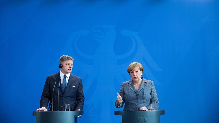 In Berlin empfing Angela Merkel den slowakischen Ministerpräsident Robert Fico.