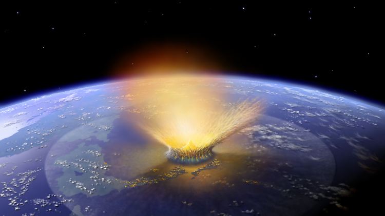 Hier illustriert: der Asteroideneinschlag, der vor 65 Millionen Jahren die Dinosaurier ausgerottet haben soll.