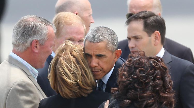 Barack Obama bei seiner Ankunft in Orlando.