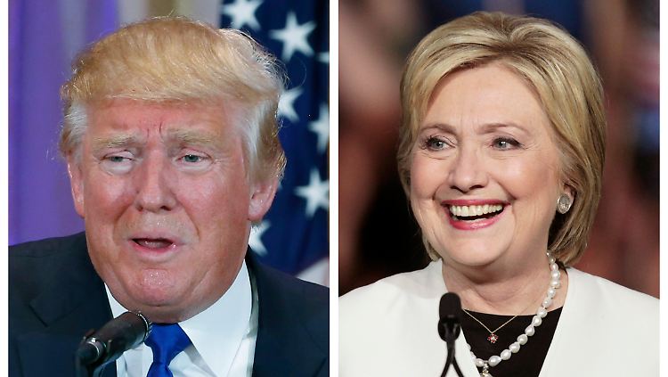 Trump und Clinton.