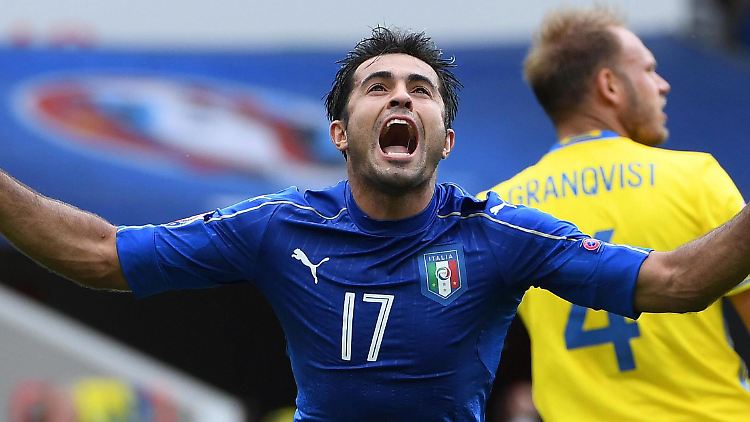 Eder erlöst Italien spät gegen Schweden.
