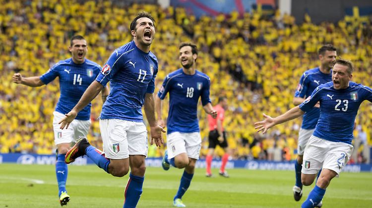 Eder nach seinem Treffer gegen Schweden.