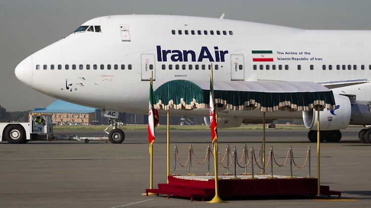 Eine veraltete Boeing 747 der IranAir