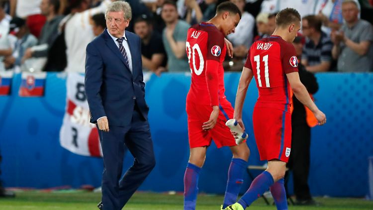 Nach dem torlosen Remis gegen die Slowakei wieder der Sündenbock: England-Trainer Hodgson.
