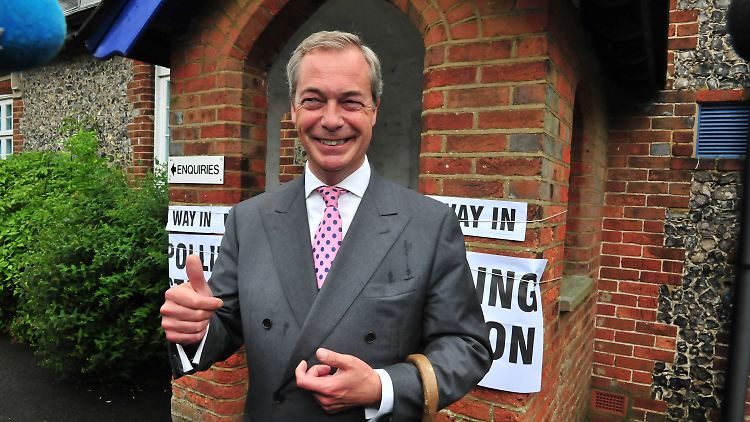 Der Chef der Anti-Europa-Partei Ukip, Nigel Farage, hat für den Austritt aus der EU gestimmt.